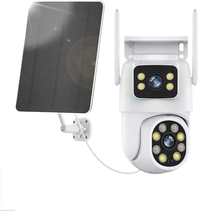 Main image of 4MP Dual Lens Solar Battery Powered WiFi Outdoor Security Camera Color Night Vision PIR Motion Detection Auto Tracking(Solar Cam)