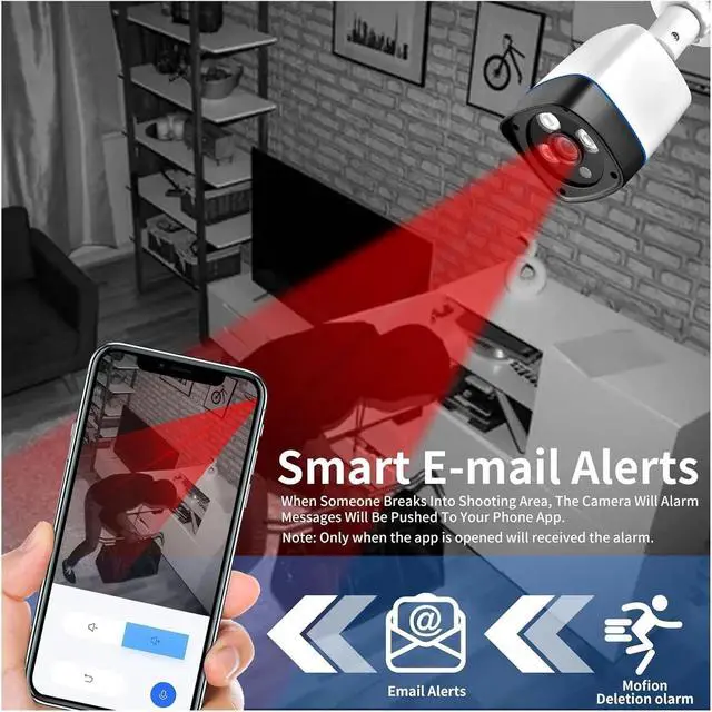 Alt view image 5 of 6 - 4K POE IP Camera 8MP 5MP 4MP 3MP Outdoor Waterproof H.265 Security Surveillance Bullet CCTV Camera Human Detection(3.6mm,3MP DC12V NO POE)