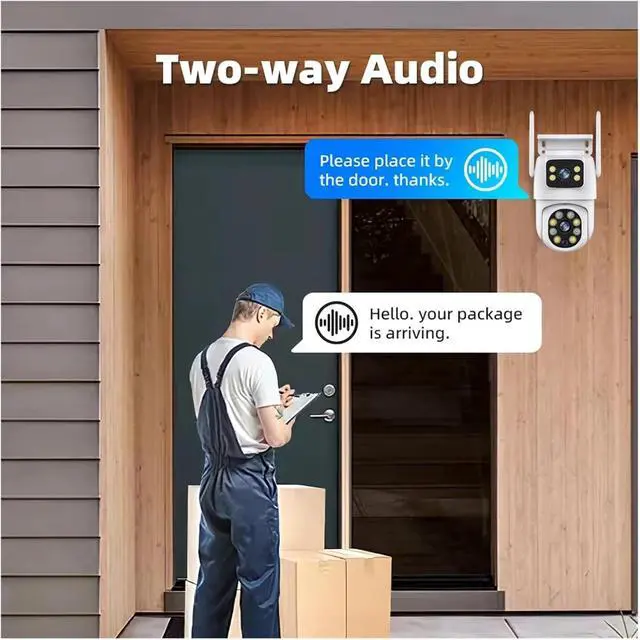 Alt view image 4 of 6 - 4MP Dual Lens Solar Battery Powered WiFi Outdoor Security Camera Color Night Vision PIR Motion Detection Auto Tracking(Solar Cam)