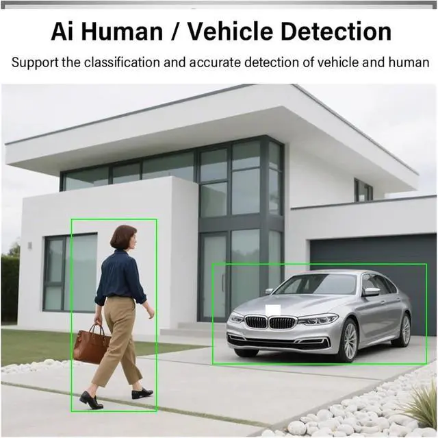 Alt view image 3 of 6 - WiFi 6 5MP Full Color Camera Outdoor Security Camera Ai Human Detection Smart Dual Light Mic(SMART Dual Light_EU Plug_5MP WiFi)