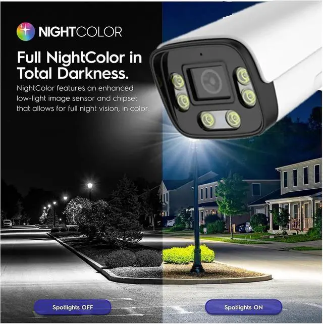 Alt view image 3 of 6 - ICsee 4K 8MP Outdoor Security WiFi AI Camera 98ft NightColor Human Detection Bullet Waterproof IP Camera H.265 2.8mm(6mm)