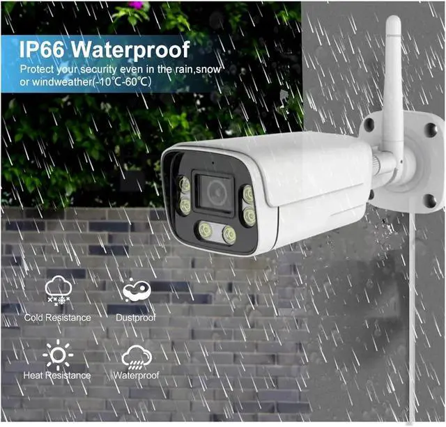 Alt view image 5 of 6 - ICsee 4K 8MP Outdoor Security WiFi AI Camera 98ft NightColor Human Detection Bullet Waterproof IP Camera H.265 2.8mm(6mm)