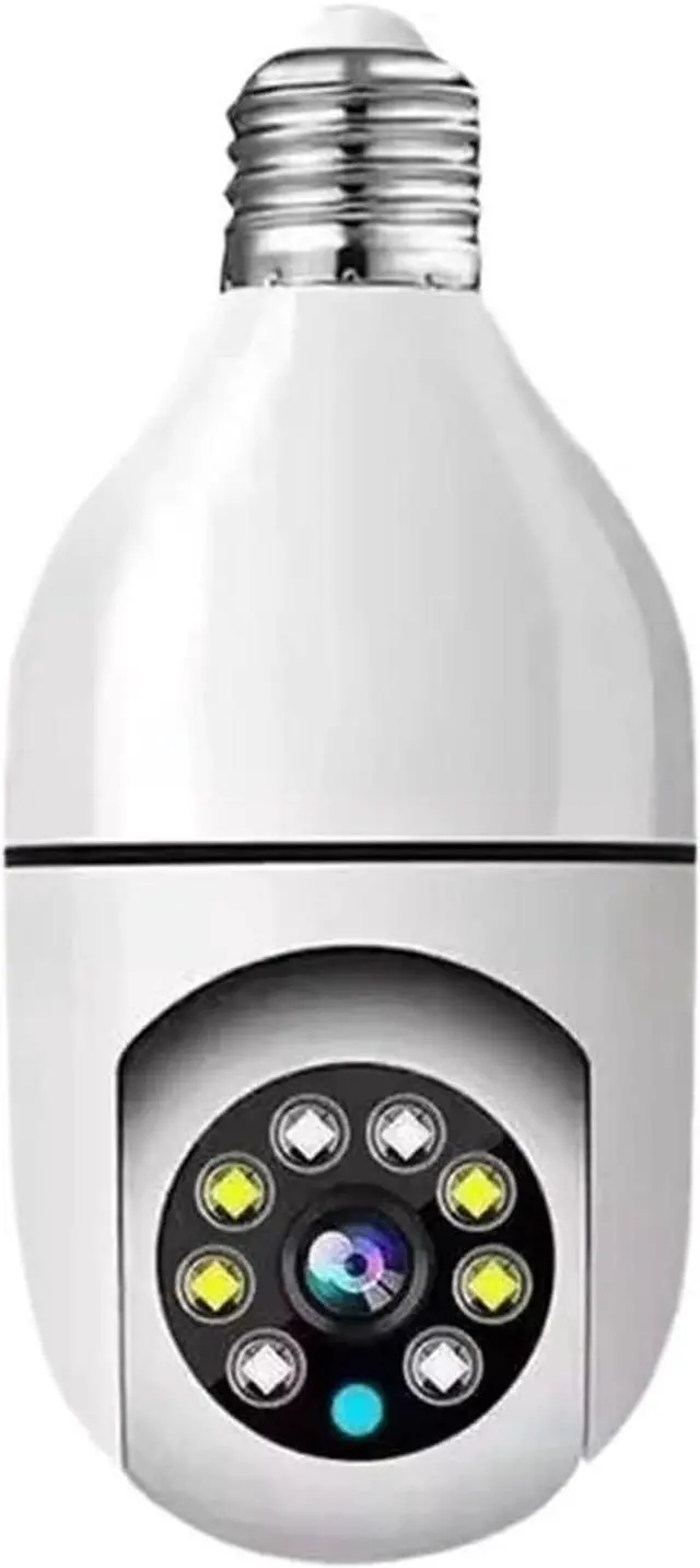 Main image of 360° Panoramic Bulb WiFi PTZ Security Camera, Wireless Indoor & Outdoor IP Surveillance Monitor with Night Vision for Smart Home Security