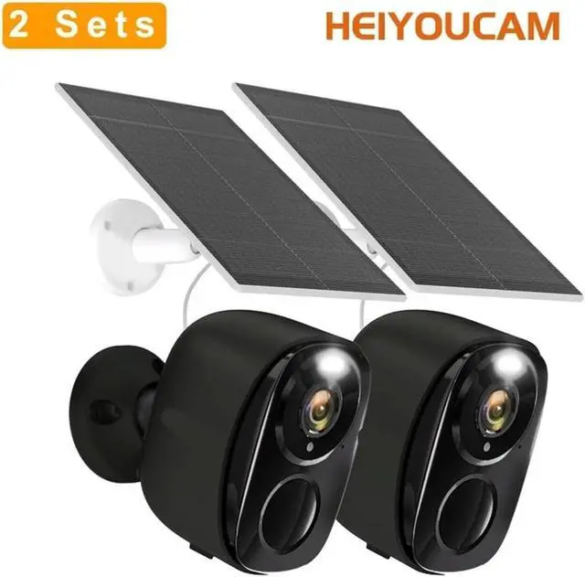 Alt view image 2 of 7 - 2K Battery Powered Wireless WiFi Outdoor Security Camera, AI Motion Detection with Spotlight & Siren Alarm, Full Color Night Vision, IP66 Weatherproof Surveillance Cam(2Sets BW4 Solar Cam)