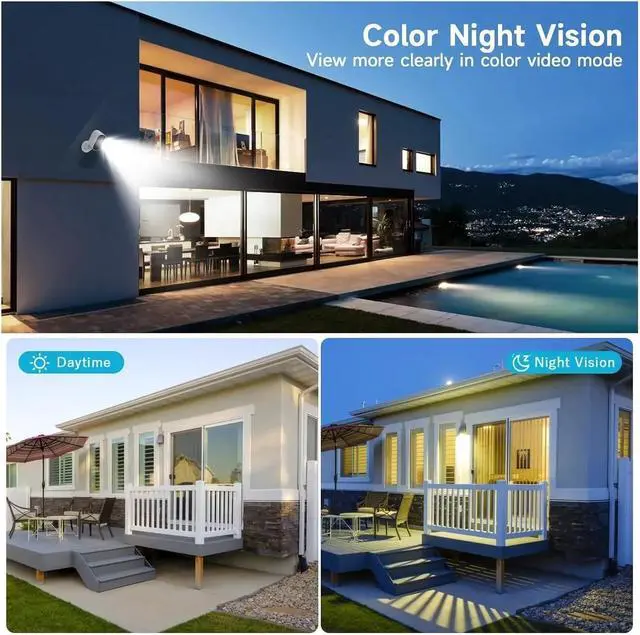 Alt view image 4 of 6 - 1080P WiFi Solar Camera Outdoor Solar Battery Powered Security Camera PIR Motion Alarm TF Cloud Audio Night Vision(Cam NO SD Card)