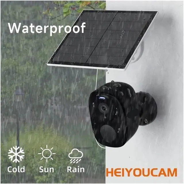 Alt view image 7 of 7 - 2K Battery Powered Wireless WiFi Outdoor Security Camera, AI Motion Detection with Spotlight & Siren Alarm, Full Color Night Vision, IP66 Weatherproof Surveillance Cam(2Sets BW4 Solar Cam)