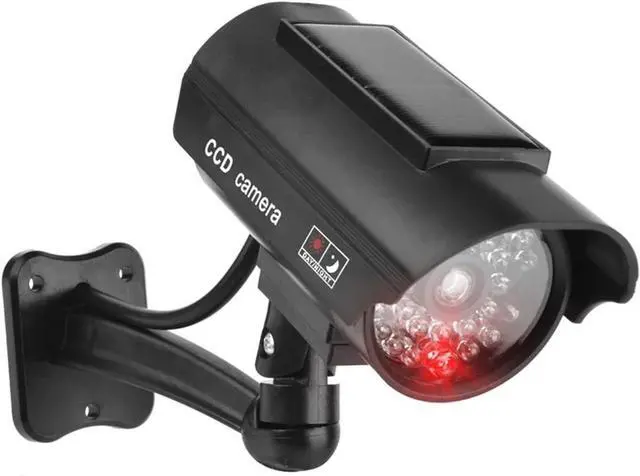 Main image of Fake Camera Dummy Waterproof Security CCTV Surveillance Camera with Flashing Red Led Light Outdoor Indoor(Dummy Camera x3)