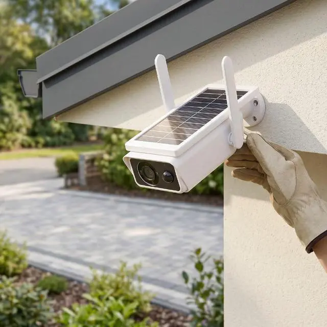 Alt view image 6 of 7 - ciciglow Solar Security Camera, Wi Fi, 24/7 Continuous Recording, AI Detection, Outdoor Camera Wireless with 1080P Full Color Night Vision, 3MP 2.5K Resolution