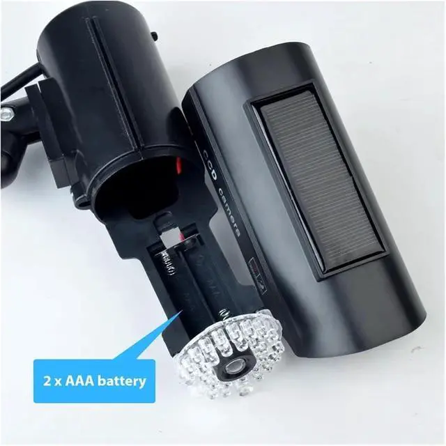 Alt view image 5 of 6 - Fake Camera Dummy Waterproof Security CCTV Surveillance Camera with Flashing Red Led Light Outdoor Indoor(Dummy Camera x3)