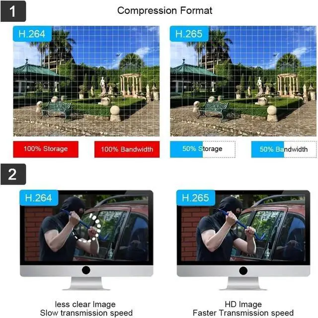 Alt view image 7 of 7 - IP Camera IPC-8MP HD Black POE Metal Case Built-in MIC Color Night Vision Surveillance Video for IP 4K 10CH NVR