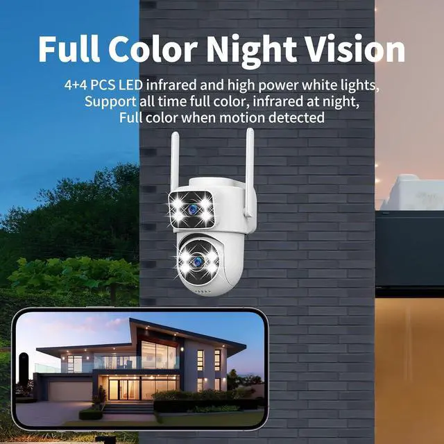 Alt view image 6 of 7 - Virtual Bundle, 2MP White & Black SQ17 Dual-Lens Cameras + Gloss Gunmetal TDB5 Bear Camera, 3K WiFi Indoor Security Cameras with AI Auto Tracking
