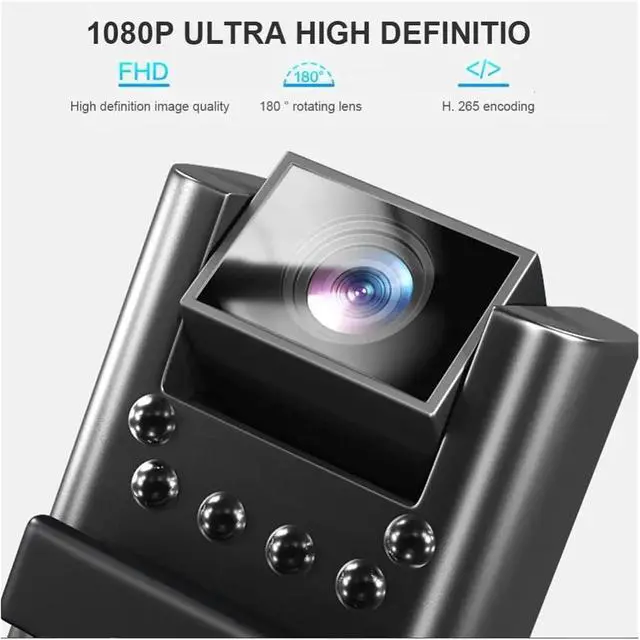 Alt view image 5 of 6 - 1080P HD Small Portable Law Enforcement Camcorder, Night Vision Digital Video Recorder with 800mAh Battery, Max 128GB TF Card & Micro USB Charging(with WiFi)