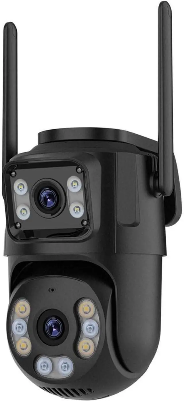 Main image of Outdoor WiFi PTZ Security Camera, Dual Lens Dual Screen with AI Auto Tracking, Two-Way Audio Home Surveillance Cam(EU Plug,2.4G and 5G WiFi)