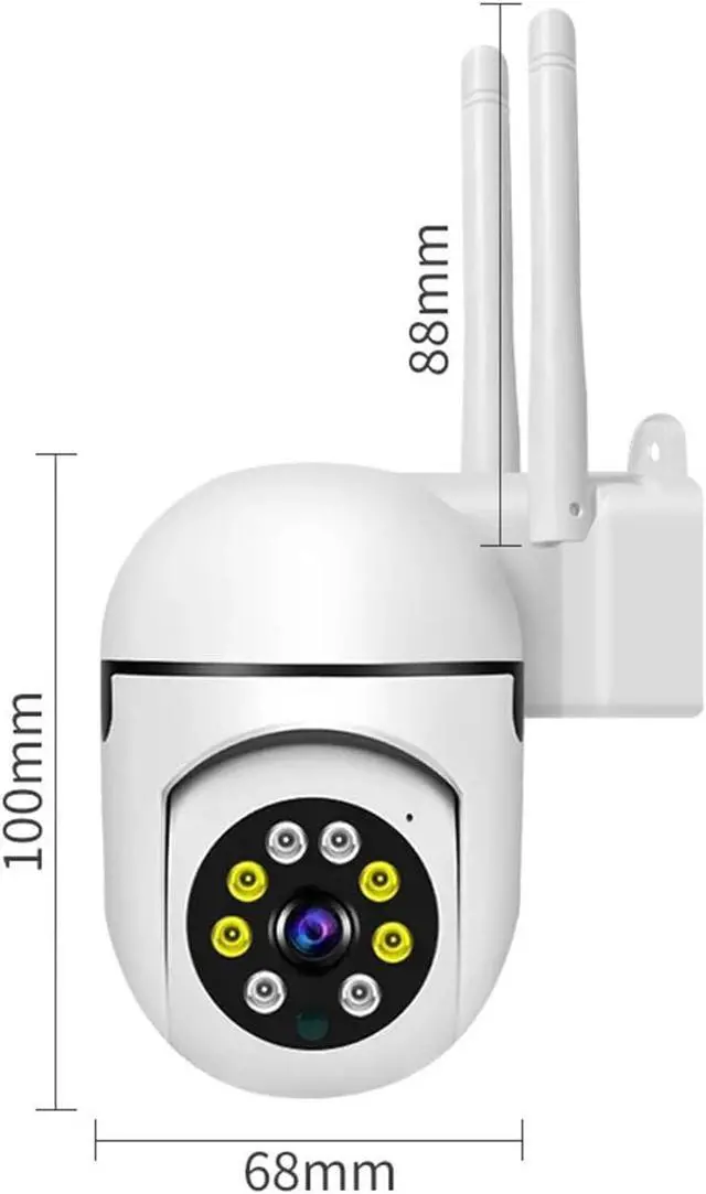 Alt view image 6 of 7 - Tuya WiFi Indoor Security Camera, Two-Way Audio Wall Mounted Home Surveillance Monitor(EU Plug,Camera only)