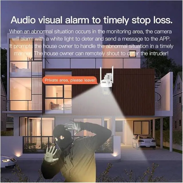 Alt view image 3 of 5 - CS663DR 2MP 1080P Dual Lens 4G/WiFi IP Dome Camera AI Humanoid Detection Full Color Security CCTV Intercom(4G for Euro)