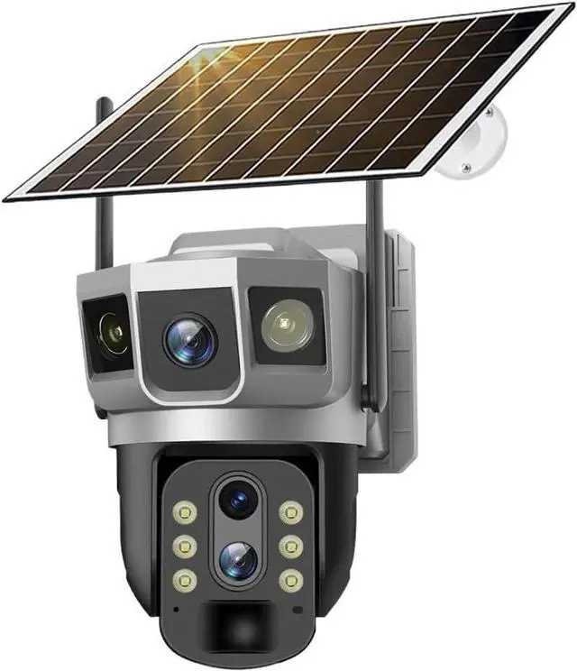 Main image of 4G IP Camera with 4G Card 12MP 6K Triple Lens Triple Screens 10x Optical Zoom Motion Detect Night Vision Security Monitor(4G Camera 32G Card)