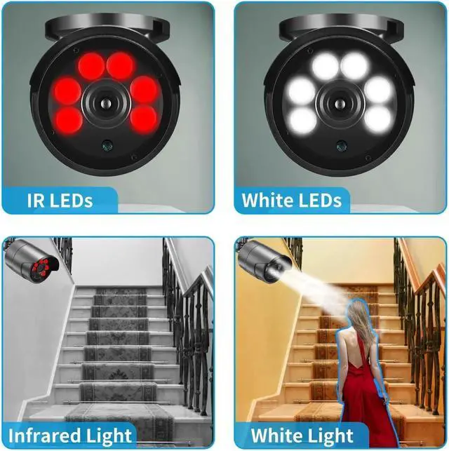 Alt view image 2 of 6 - 8MP 5MP Gadinan HD 4K H.265+ IP Camera Outdoor Dual Light Source Video Surveillance 48V POE Night Vision CCTV Security Camera(2.8mm,48V POE 4MP)