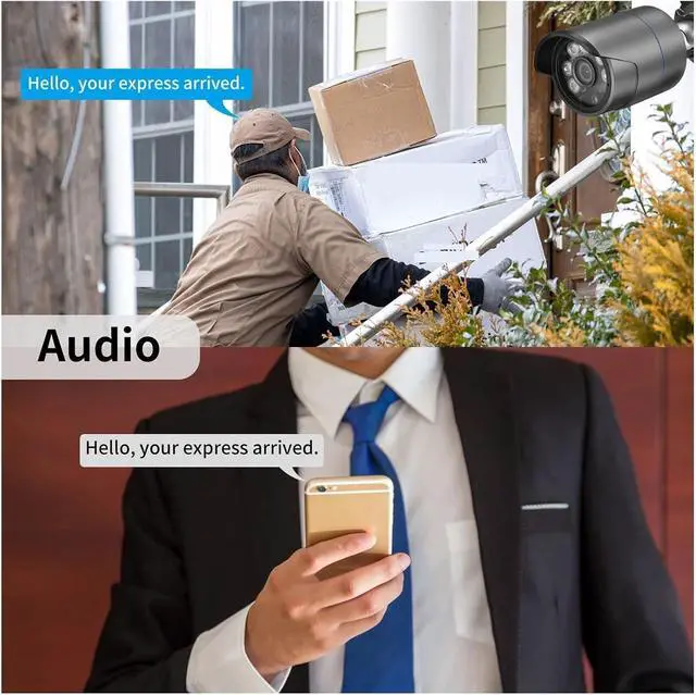 Alt view image 3 of 6 - 8MP 5MP Gadinan HD 4K H.265+ IP Camera Outdoor Dual Light Source Video Surveillance 48V POE Night Vision CCTV Security Camera(2.8mm,48V POE 4MP)
