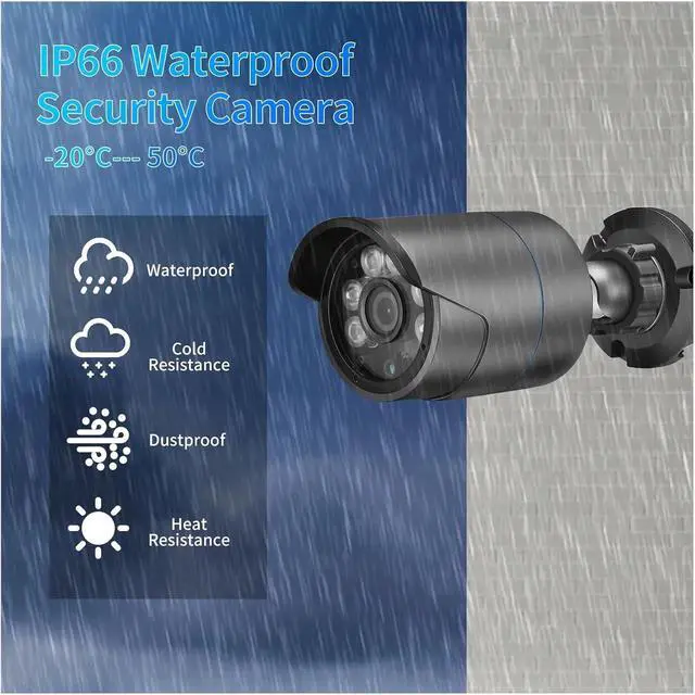 Alt view image 4 of 6 - 8MP 5MP Gadinan HD 4K H.265+ IP Camera Outdoor Dual Light Source Video Surveillance 48V POE Night Vision CCTV Security Camera(2.8mm,48V POE 4MP)