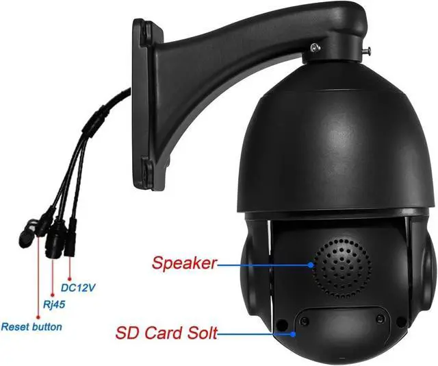 Alt view image 4 of 6 - Max.512G Laser Infrared Metal Auto Tracking Cruise 8MP 4K 90X Optical Zoom 360° Audio POE PTZ Speed Dome Surveillance IP Camera(54X 6MP Sony335 128G)