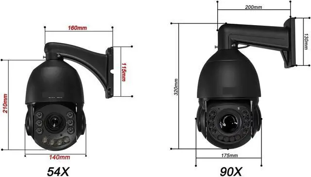 Alt view image 6 of 6 - Max.512G Laser Infrared Metal Auto Tracking Cruise 8MP 4K 90X Optical Zoom 360° Audio POE PTZ Speed Dome Surveillance IP Camera(54X 6MP Sony335 128G)