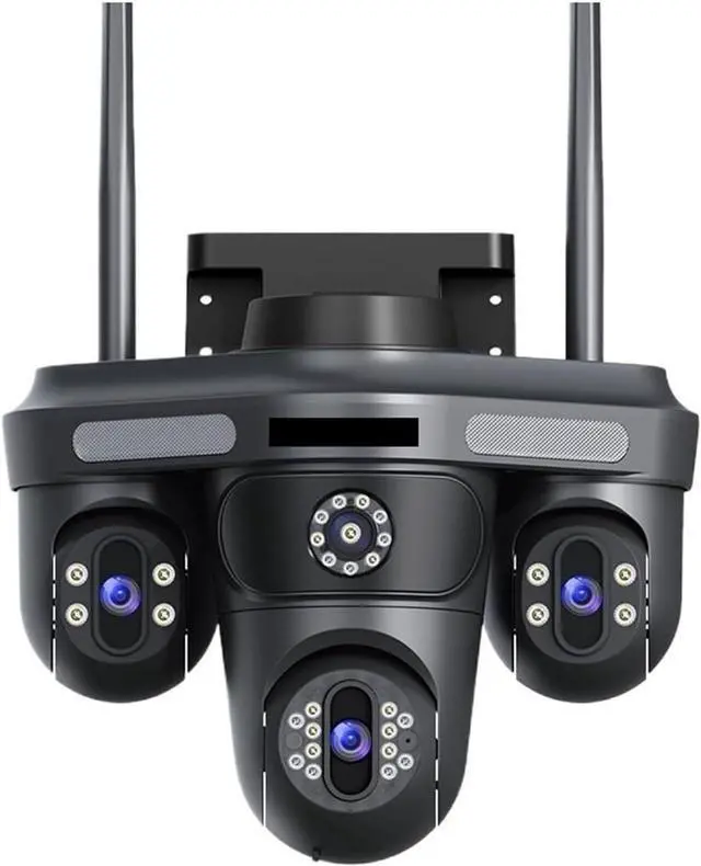 Main image of 15MP Three Screens WiFi IP Camera Outdoor Three Lens PTZ 2-Way Audio Human Auto Tracking Surveillance Cameras(AU Plug,15MP Add 32G Card)