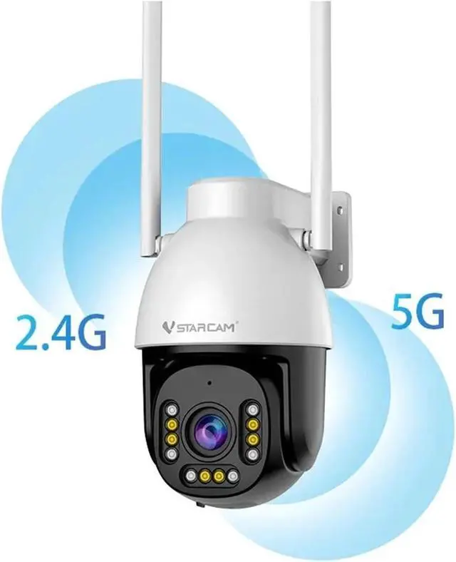 Alt view image 3 of 5 - Outdoor Wireless 4MP 5X Zoom IP Camera Security Protection Waterproof IR Color Night Smart Home Clear from Distance(US Plug,3MP Add 16GB SD Card)