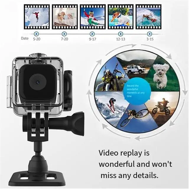 Alt view image 2 of 6 - 1080P HD Matte Micro Mini Security Camera with Night Light & Motion Detection, Portable Video Recorder DV Built-in 32G Storage