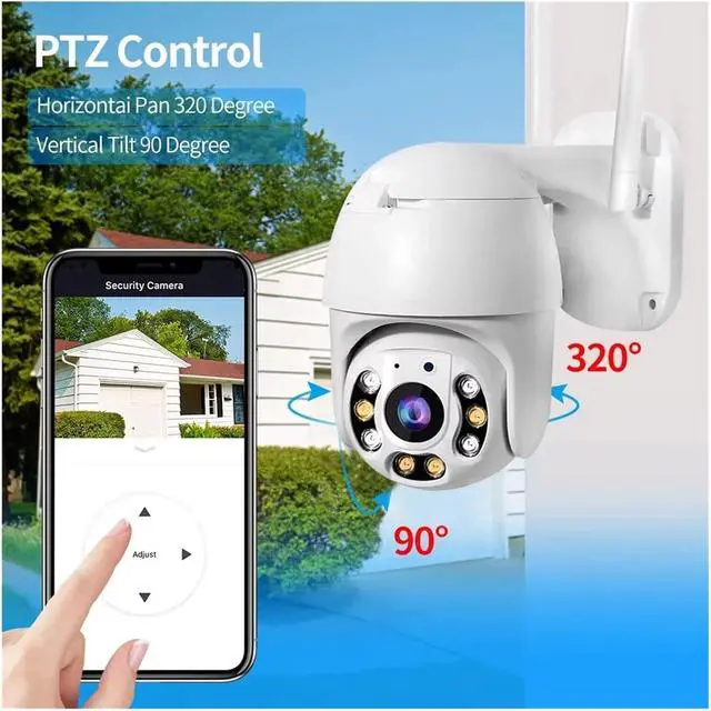 Alt view image 3 of 6 - ICSEE 5MP HD Camera Motion Detection Alarm Automatic Tracking Outdoor IP WiFi PTZ CCTV Cameras Surveillance Camera P2P(UK Plug_5MP)