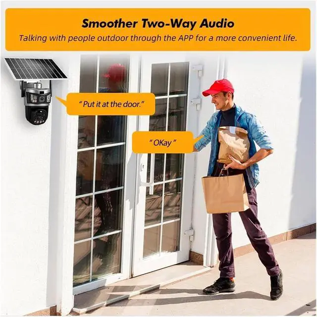 Alt view image 5 of 7 - 6MP Dual-Lens PTZ Camera - Outdoor 4G Solar Security