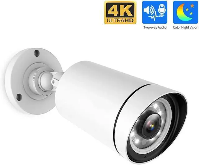 Alt view image 2 of 7 - 4K 8MP IP Camera Outdoor POE Video Surveillance Record CCTV Security Street Motion Alarm Color Night Vision