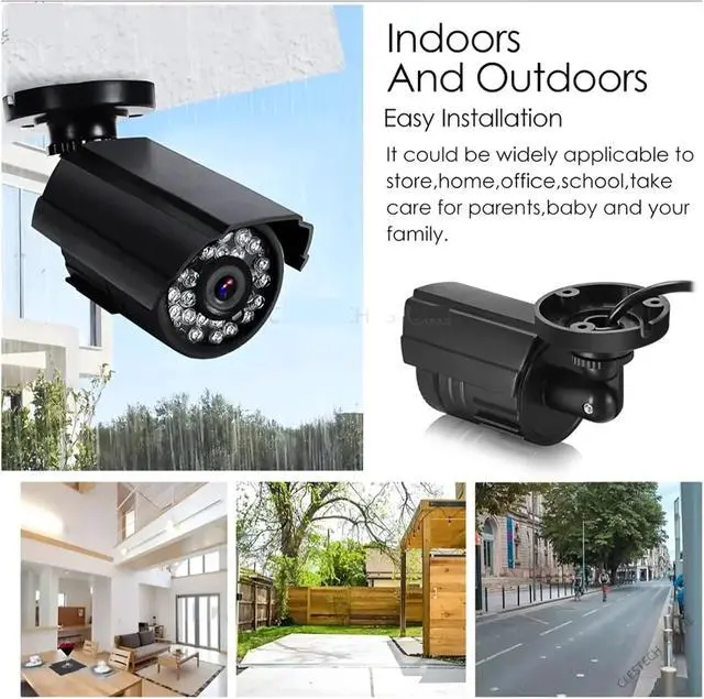 Alt view image 3 of 6 - HD Infrared Night Vision Coaxial CCTV Camera 1920 * 1080P 2MP AHD Outdoor Waterproof IP66 Mini with Bracket Security Monitoring(6mm,1080P Without Power_PAL)