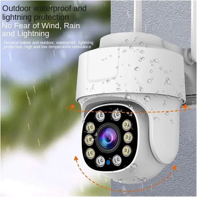 Alt view image 5 of 7 - 5MP Outdoor WiFi PTZ Security Camera, 10X Digital Zoom AI Human Auto Tracking Tuya Compatible Surveillance Cam(EU Plug)