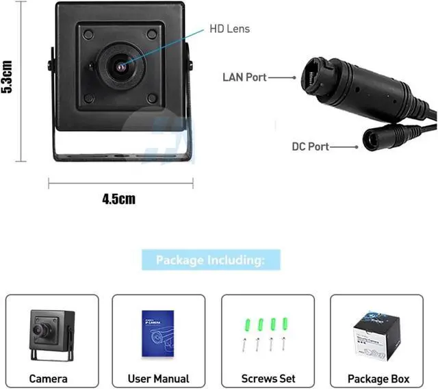 Alt view image 5 of 5 - 8MP 5MP Indoor IP Camera H.265 POE HD Mini Type Security Metal P2P CCTV System Video Surveillance Cam(6mm,5MP DC 12V Not POE)