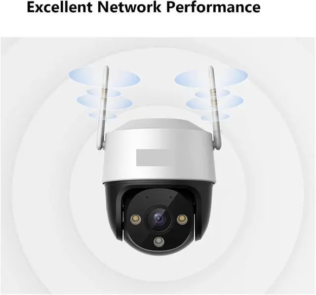 Alt view image 6 of 6 - 5MP Wi-Fi PTZ Camera Smart Color Night Vision IP66 Outdoor Security 360° Coverage Smart Auto Tracking(UK Plug_2PCS Camera ADD 128G)