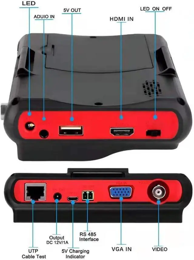 Alt view image 7 of 7 - CCTV Tester, 5Inch CCTV Tester 8MP AHD TVI CVI CVBS Support VGA and Input Analog Cftv Testers CCTV Monitor Camera Video(TI-6900ACT)