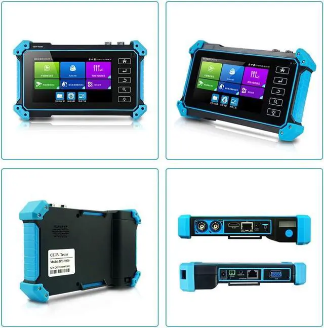 Alt view image 4 of 7 - CCTV Tester IP CCTV Tester Camera AHD CVI TVI SDI 5 Inch Touch 4K VGA Input Security Poe IPC Cftv Mini Portable Monitor Support IP Camera(IPC-5200C Plus)
