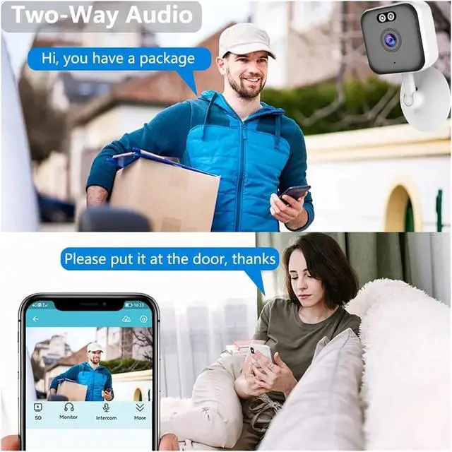 Alt view image 2 of 6 - Tuya Smart Mini 5MP WiFi IP Camera Indoor Color Night Home Security AI Human Detect CCTV Surveillance Block Camera(AU Plug,1PCS NO SD Card)
