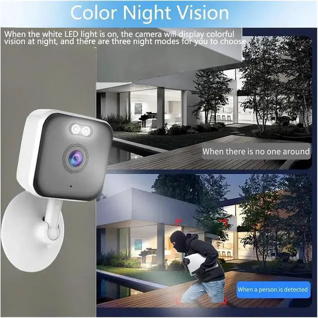Alt view image 3 of 6 - Tuya Smart Mini 5MP WiFi IP Camera Indoor Color Night Home Security AI Human Detect CCTV Surveillance Block Camera(AU Plug,1PCS NO SD Card)