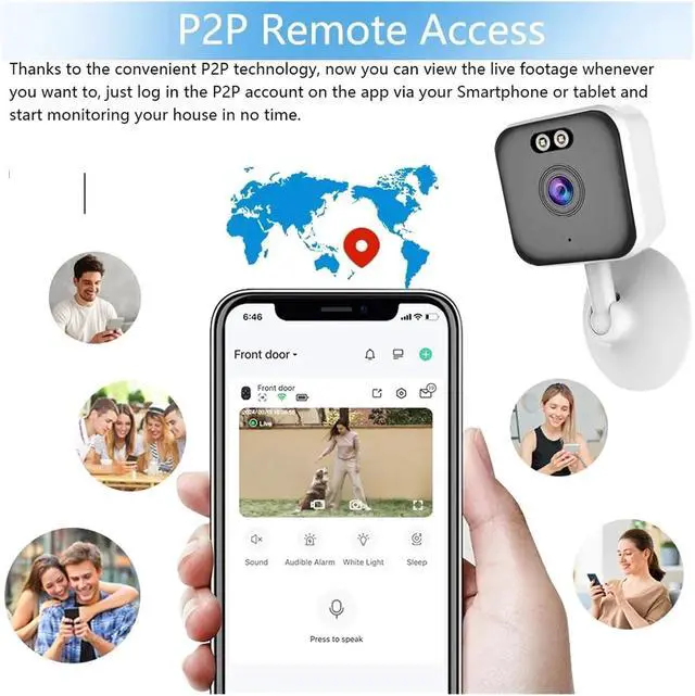 Alt view image 5 of 6 - Tuya Smart Mini 5MP WiFi IP Camera Indoor Color Night Home Security AI Human Detect CCTV Surveillance Block Camera(AU Plug,1PCS NO SD Card)