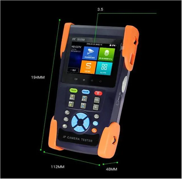 Alt view image 5 of 5 - CCTV Tester, 3.5 Inch Touch Screen 2 in 1 CCTV Tester Support Upt to 4K IP Camera & CVBS Analog, with Keyboard/IP Discovery/WiFi/APP