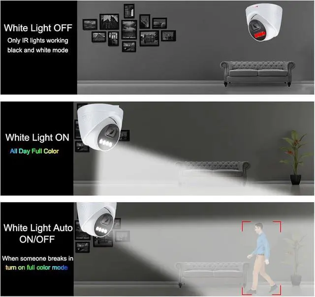 Alt view image 3 of 6 - 4K 8MP POE IP Camera Audio H.265 Wide Angle 2.8mm AI Color Night Vision Home CCTV Video Surveillance Security(2.8mm,POE 8MP)