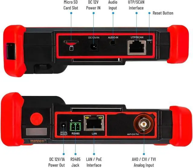 Alt view image 5 of 7 - CCTV Tester, 4 Inch 8K IPC Tester Support 8MP AHD/CVI/TVI Analog Camera Monitor CCTV for IP(IPC-1900C)