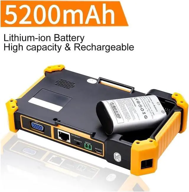 Alt view image 6 of 6 - CCTV Tester, 3200C CCTV Tester HD Coaxial 4K 8MP ADH VGA SDI Camera with Cable Tracer 5 Inch TFT-LCD Screen Monitor(HD 3100)