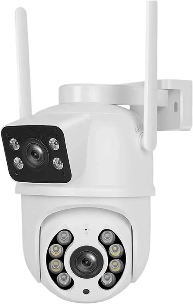 Main image of 4K 8MP Outdoor PTZ WiFi Security Cam, Dual Lens Dual Screens, AI Human Detection Wireless CCTV Surveillance(EU Plug,8MP ADD 128G)