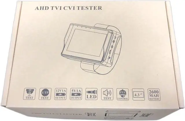 Alt view image 6 of 6 - CCTV Tester, 4.3 Inch 2 in 1 CCTV Tester,Portable Wrist IP Camera, AHD Analog,Support PAL/NTSC,DC12V Output