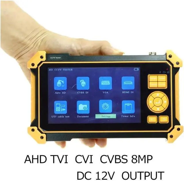 Alt view image 2 of 5 - CCTV Tester, HD-3100 AHD/TVI/CVI CVBS CCTV Tester Monitor 5 Inch 1080P AHD Camera Professional Tool DC12V Output(HD3200)