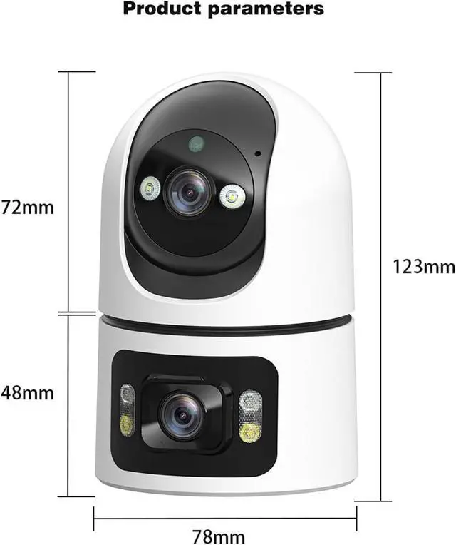 Alt view image 2 of 6 - PTZ WiFi Outdoor Home Security Camera, 355°Pan 90°Tilt Motion Detection Two-Way Audio Video Surveillance Cam(8MP Add 16G Card)