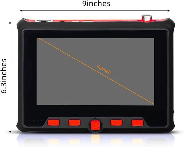 Alt view image 3 of 7 - CCTV Tester, 4.3 Inch CCTV Tester, HD 8MP Portable Camera AHD TesterTFT LCD Monitor Analog Video Test Cable PTZ Control 12V Power Output