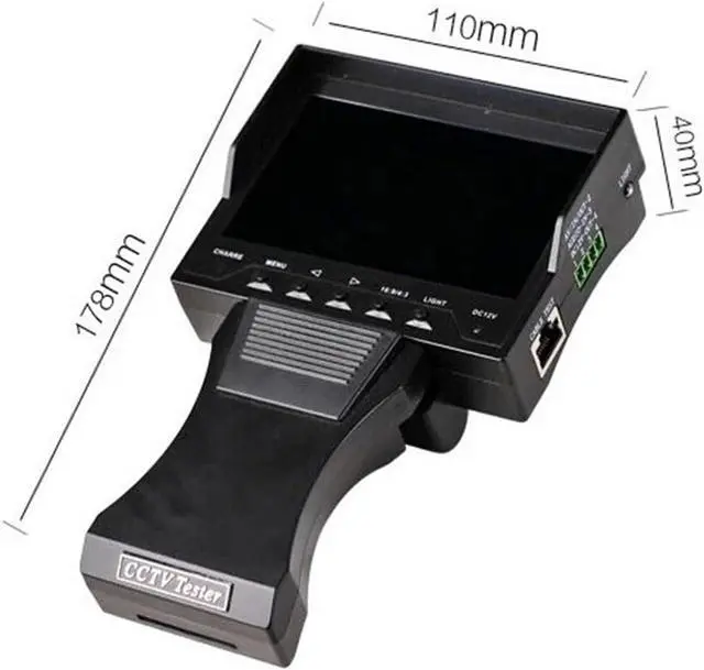 Alt view image 2 of 6 - CCTV Tester, 4.3 Inch Handheld CCTV Monitor Tester, Video Format NTSC/PAL, IP Camera Security, DC12V Output